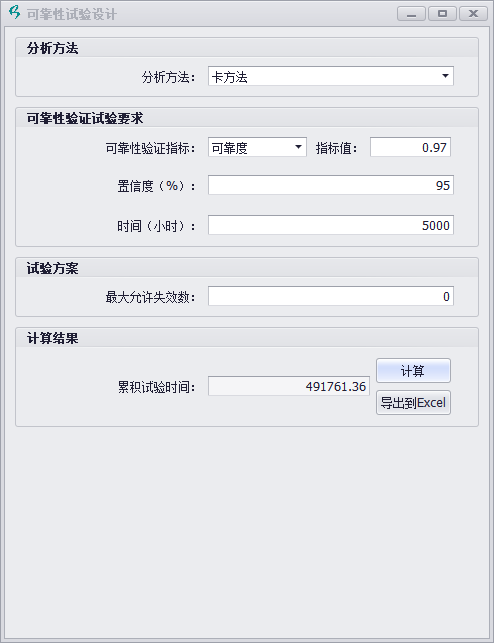 卡方法可靠性試驗(yàn)設(shè)計